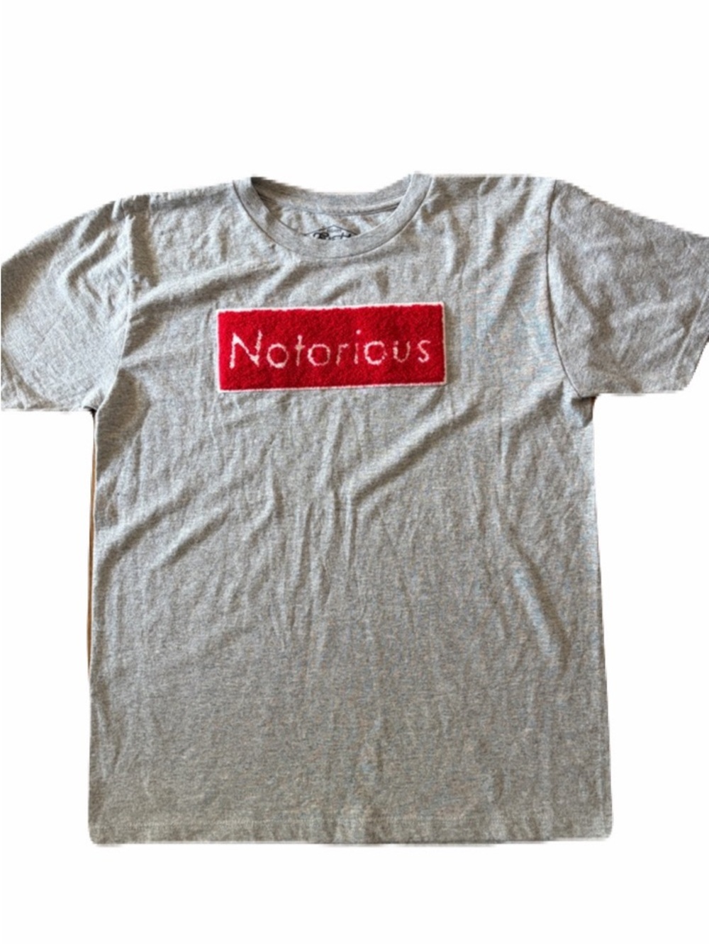Eighty Eight Gray Tee with Red 'Notorious' Patch Size 14-16